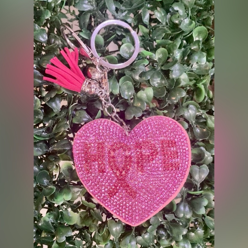 BRAND NEW WITH TAGS Hope Rhinestone Heart Keychain